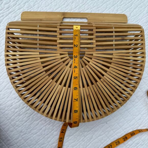 Arc Bag – Boho Wooden Handbag | Half Moon Clutch Purse - Picture 8 of 10